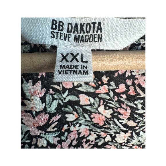 BB Dakota Steve Madden Floral Ruffle Sleeve  XXL Tie Front Top - Picture 5 of 6